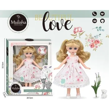 Panenka Panenka 30 cm s bílým medvídkem v ozdobné krabičce