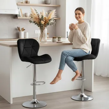 Barová židle Barová Židle eHokery černý 106 cm látka