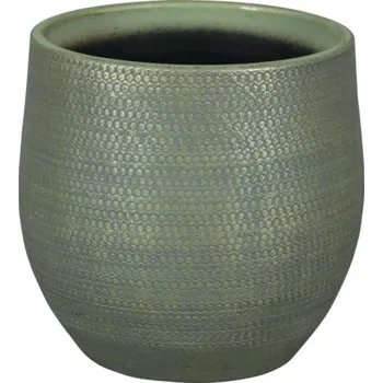Květináč Obal na květináč Boaz kameninový Ø 24 x&nbsp;22 cm zelený