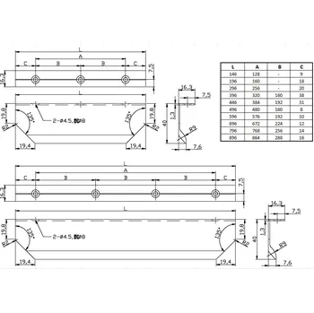 Nábytkové kování Nábytková úchytka Elza černá mat - 446 mm