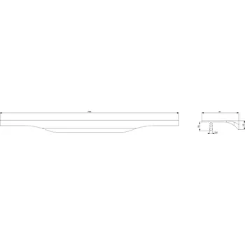Nábytkové kování Nábytková úchytka Sophia bílá mat - 796 mm