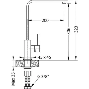 Kuchyňský dřez Alveus ROCK 30 + AFRA - Šedá, Beton