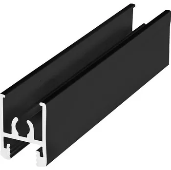 Nábytkové kování Aluprofil Lišta horní 10 mm - Černá matná - 3 m