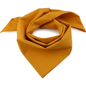 Šátek Bavlněný šátek jednobarevný 70x70 cm, velké, 78 hořčicová