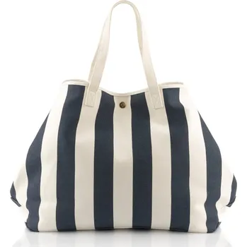 Kabelka TAŠKA GANT AOP CANVAS BEACH BAG NAVY