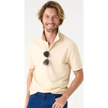 Pánské tričko Blancheporte Polo tričko s krátkými rukávy béžová 157/166 (6XL)