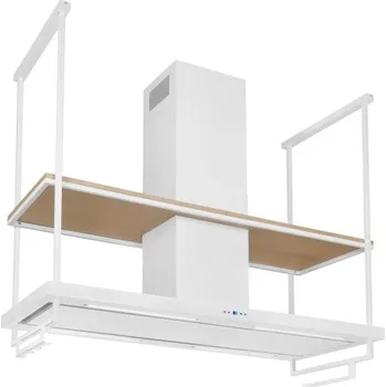 Digestoř Ostrůvková digestoř Nortberg Centropolis Premium Wood White Matt - 120 cm