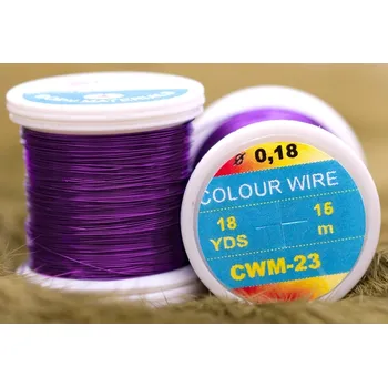 Rybářský prut Hends kroužkovací drátek Colour Wire 0,18mm 15m Fialová