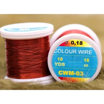Rybářský prut Hends kroužkovací drátek Colour Wire 0,09mm 21,6m Červený