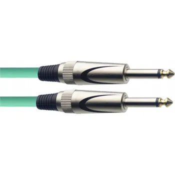 Audio kabel Stagg SGC3DL CGR, kabel JACK/JACK, 3 m, zelený