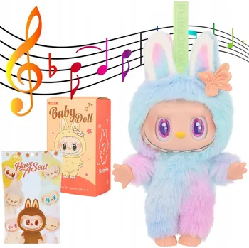 plyšák Hračka plyšák figurka Plyšová Hračka přívěsek na klíče Interaktivní zpívá Hrající LABUBU