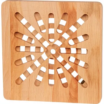 Podložka pod hrnec Podložka pod hrnec dřevěná buková pod horké nádobí čtvercová