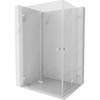 Mexen Lunar-F Duo skládací sprchový kout 75 x 70 cm, transparentní, kartáčovaný nikl - 836-075L-070P-97-00 Sprchové kouty