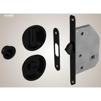 zadlabací zámek Zámek S-LOCK na klíč s kulatými mušlemi - Černá