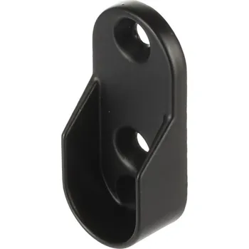 Šatní skříň Podpěra šatní tyče ovál černá matná