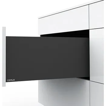 Nábytkové kování Cemux H Box Slim zásuvka antracit H199 - 300 mm