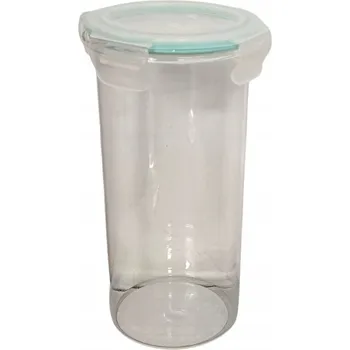 Dóza na potraviny SMUKEE SKLENĚNÁ dóza na potraviny, suché produkty, 1,2 L, zelené těsnění
