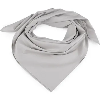 Šátek Bavlněný šátek jednobarevný 70x70 cm, malé, 18 šedá světlá