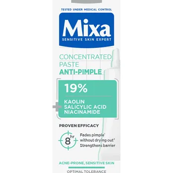 Léčba akné Mixa Anti-Pimple Paste koncentrovaná pasta na pupínky 15 ml