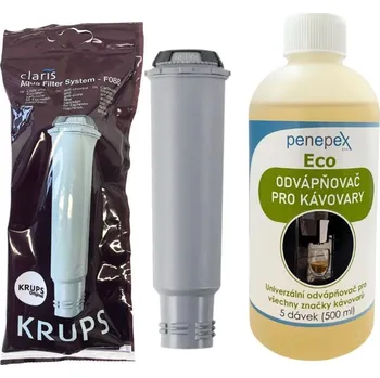 Kuchyňský spotřebič Krups F08801 Aqua Filter Claris filtr do kávovaru + Penepex Eco univerzální odvápňovač 500 ml
