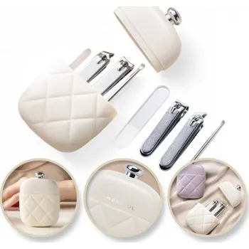 ECARLA sada příslušenství pro manikúru V POUZDRU Krémová AK10K