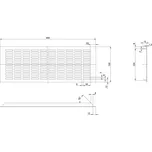 Větrací mřížka černá mat, 150 mm - 400 mm