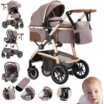 Kočárek DĚTSKÝ SPORTOVNÍ KOČÁREK 3v1 S KORBIČKOU, SKLÁDACÍ, S AUTOSEDAČKOU