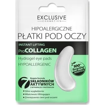 Pleťová maska EXCLUSIVE COSMETICS Pro-collagen Hypoalergenní polštářky 1 pár