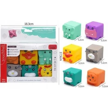 ostatní stavebnice Měkké gumové senzorické stavebnice pro děti, 6 ks