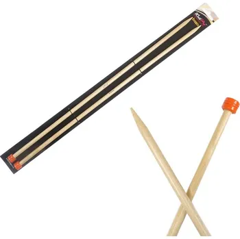 Nástroj na niť a příze Dřevěné jehlice Knitpro Basix Birch 40 cm 6,5 mm