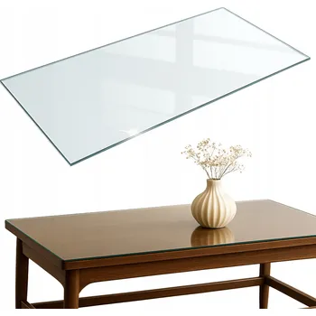 Konferenční stolek Obdélníková Skleněná Deska na Konferenční Stolek, Tvrzené Sklo 100x50 cm