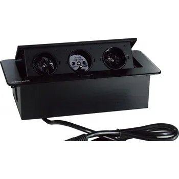 Nábytkové kování Výklopná zásuvka LiftBOX 3x230V černá