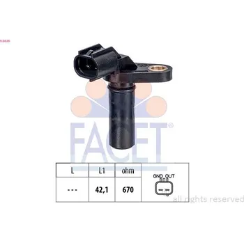 Kliková hřídel Senzor, otáčky motoru FACET 9.0636