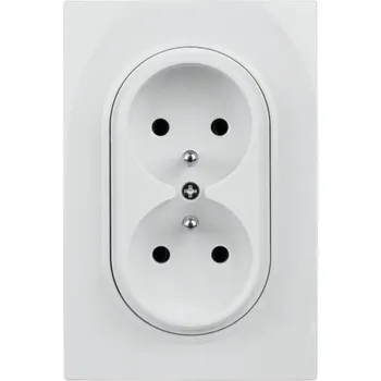 Elektrická zásuvka Dvojzásuvka ELECTROMALT OVA1029W OVAL