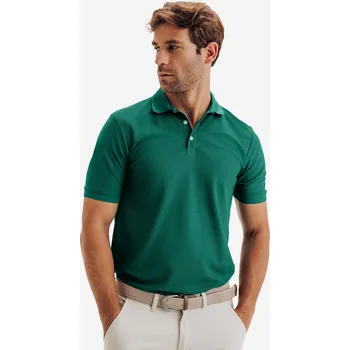 Pánské tričko INESIS Pánské golfové polo s krátkým rukávem WW500 XL ZELENÁ