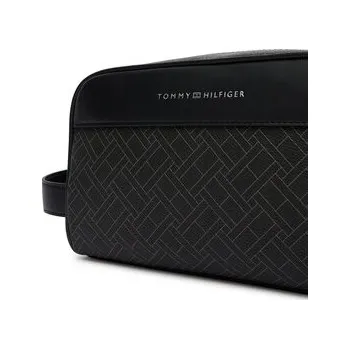 Kosmetická taška Tommy Hilfiger Kosmetický kufřík Th Flag Monogram Washbag AM0AM14298 Černá OS