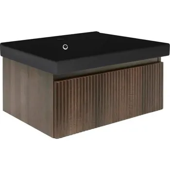 Koupelnový nábytek Koupelnová skříňka s umyvadlem SAT Evolution 78x30x45 cm ořech mat SATEVO80NAU1MB