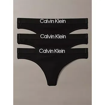 Kalhotky QD5397/UB1 - tanga Calvin Klein 3pack, S, černá