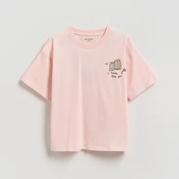 Dívčí oblečení Reserved - Tričko Pusheen - růžová - 046HU-30X - 046HU-30X-134