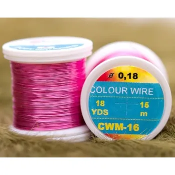 Rybářský prut Hends kroužkovací drátek Colour Wire 0,18mm 15m Růžová
