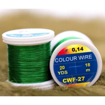 Rybářský prut Hends kroužkovací drátek Colour Wire 0,14mm 18m Zelená