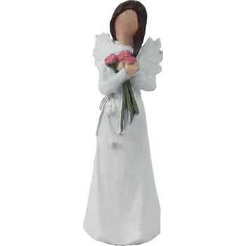 Vánoční dekorace Dekorace anděl s kytkou X8185