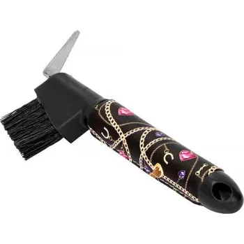 Čištění pro koně START Háček na kopyta Baroque s kartáčkem ČERNÁ