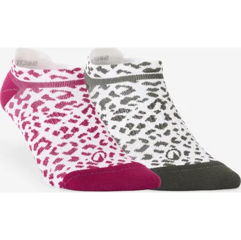 Pánské oblečení DOMYOS Ponožky na fitness nízké 2 páry 35/38 FIALOVÁ|KAŠTANOVÁ|ZELENÁ