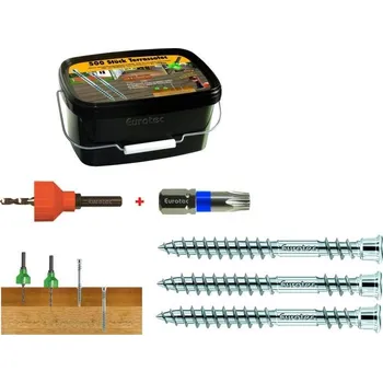 Nábytkové kování Terrassotec BOX 500 ks O průměr 5,5 mm: ZDARMA STOP VRTÁK + BIT - 50 mm