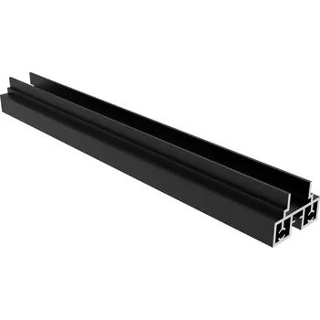 Dveřní kování Cemux Starship hliníkový profil horní/spodní na dveře černý - 3 m