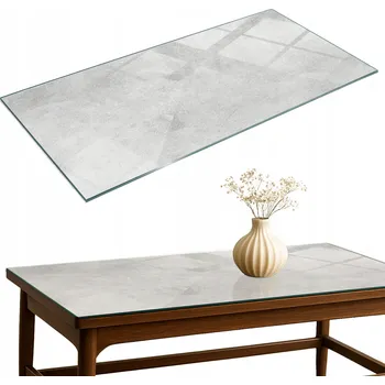 Konferenční stolek Dekorativní tvrzená deska na stůl, betonová textura s rýhami, 120x60 cm