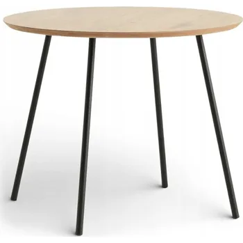 Konferenční stolek Stylový kulatý STOLEK NYBO JYSK 55x45 cm dub/černá barva