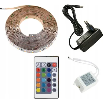 LED páska #1066 LED pásek 5m bílý s dálkovým ovládáním