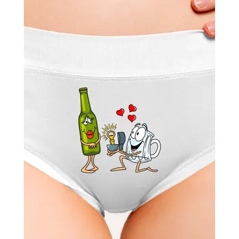 Souprava dámského spodního prádla Bastard Láska k pivu dámské kalhotky White